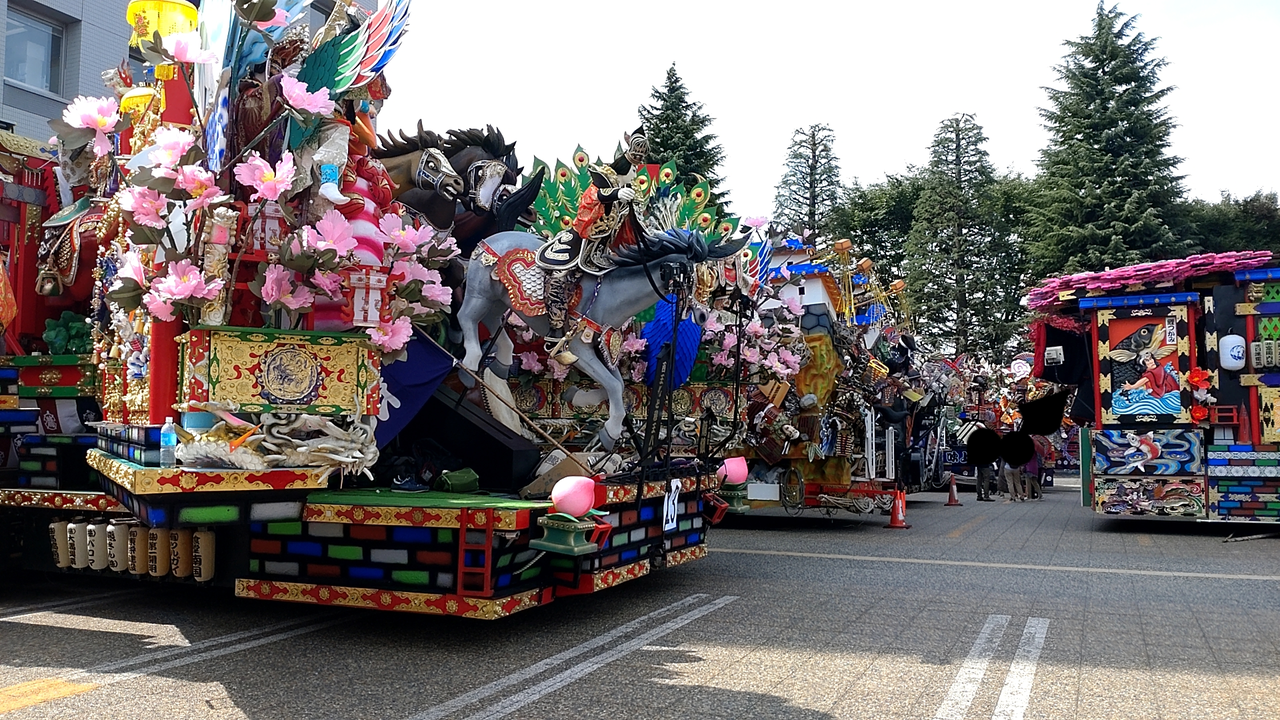 山車　三社大祭　市庁前