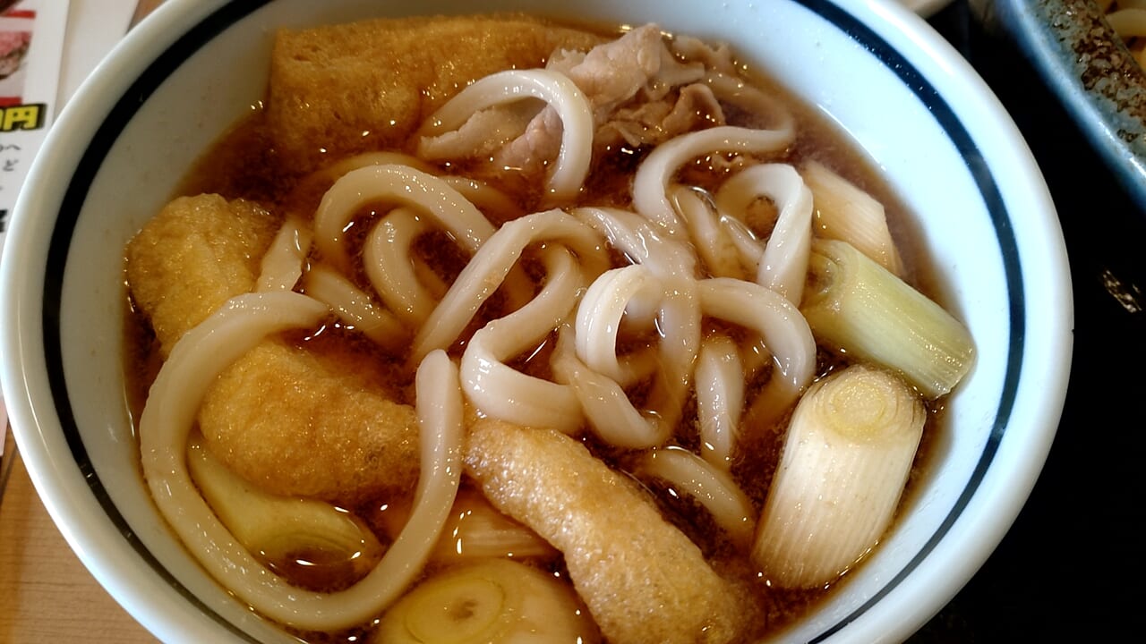 我のてんまる　つけ汁　うどん