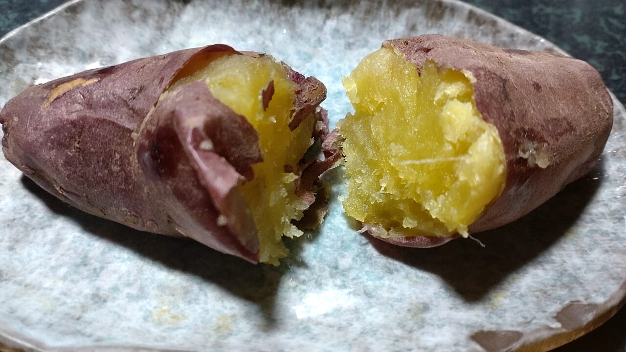 冷凍焼き芋　実物　断面