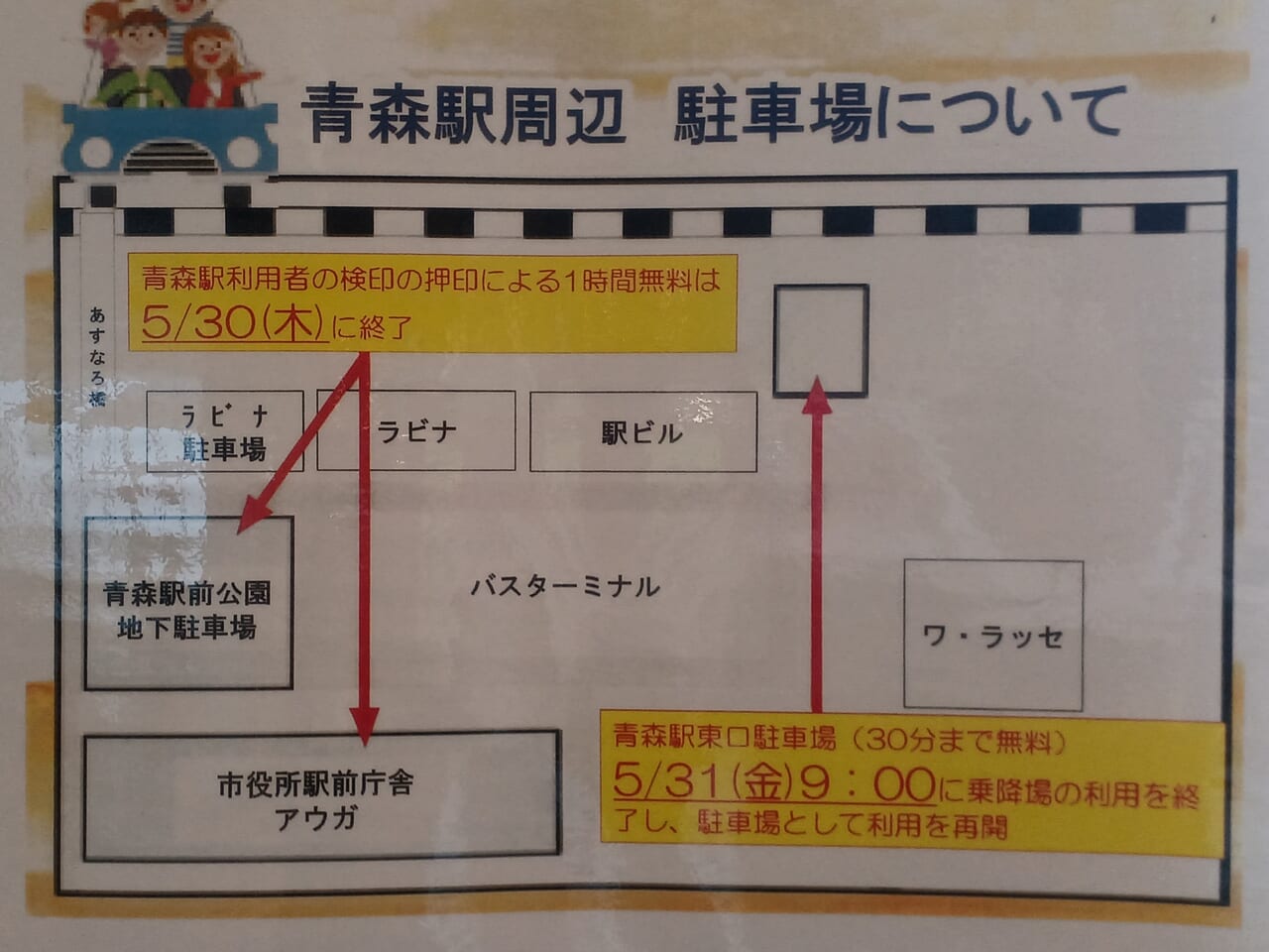 青森駅駐車場について