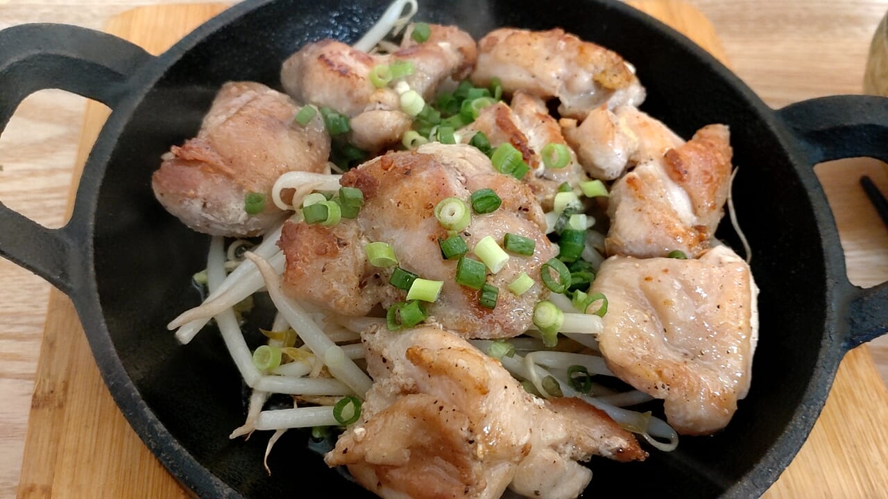 ちきゅう食堂　鳥コロコロステーキ　実物