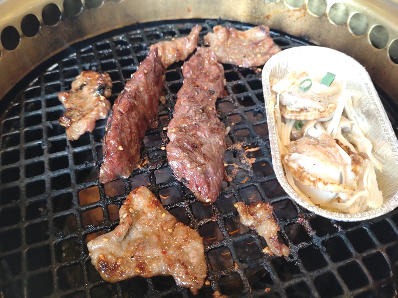 一心亭　焼肉　網