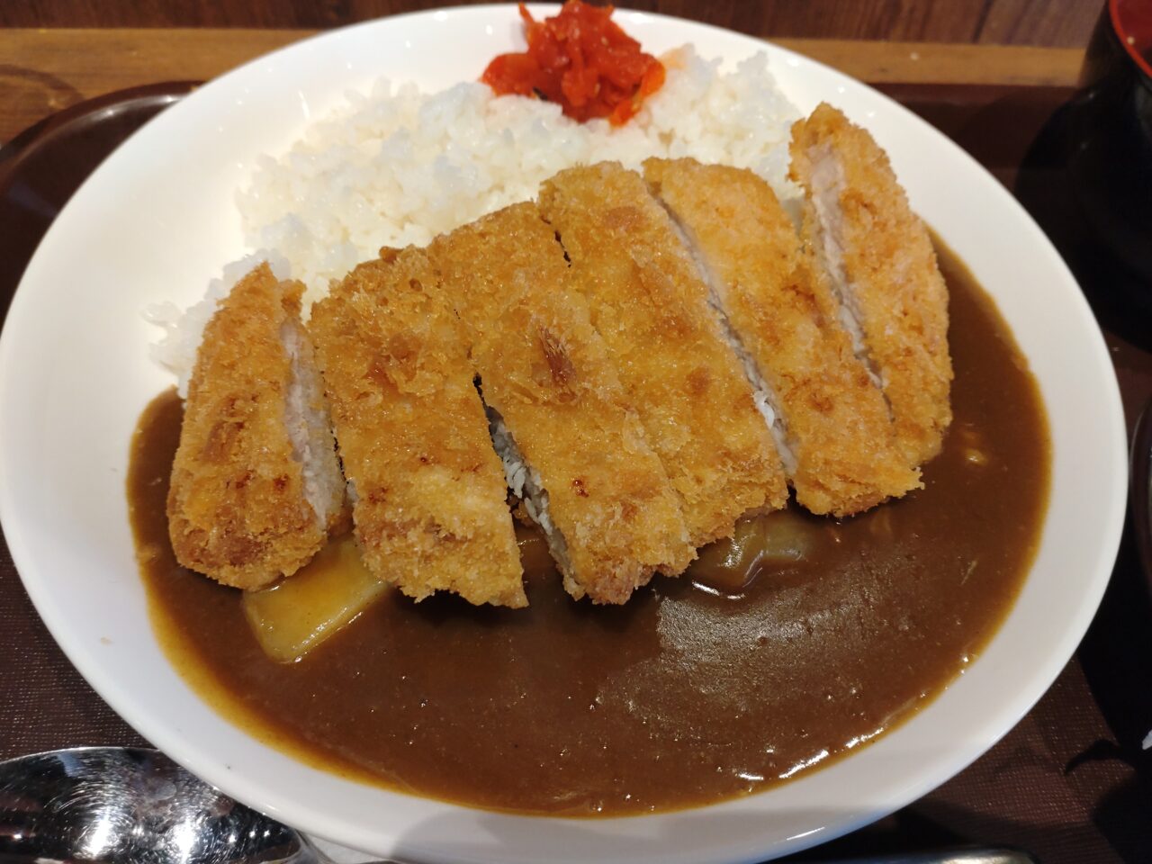 カツカレー　銀だこハイボール　実物