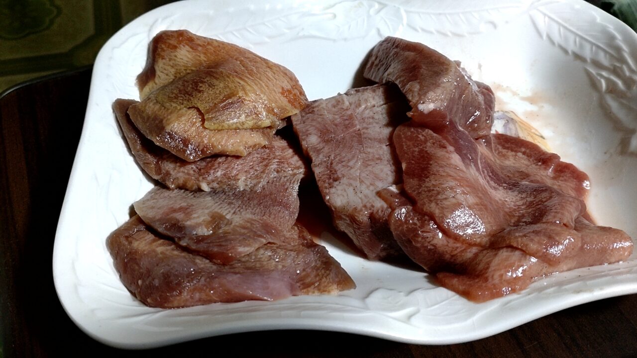 和顔　解凍後　牛たん